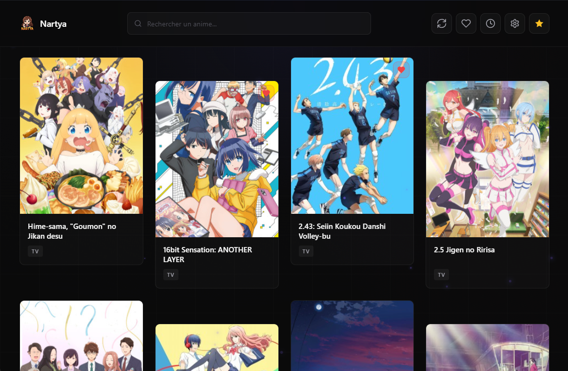 Nartya Application - Vue détail